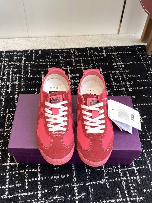 代购级 Asics 亚瑟士 男女鞋真标半码制 日产经典老牌-鬼塚虎 Onitsuka Tiger Mexico 66经典墨西哥系列复古经典百搭板鞋休闲运动鞋慢跑
