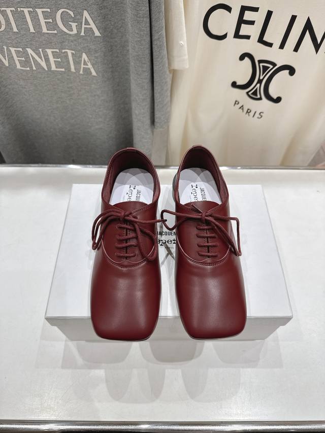 高版本出厂 Acquemus X Repetto F012 2025Ss全新联名款系带方头休闲鞋小皮鞋单鞋 上脚脚感舒适显瘦 非常仙女的一款鞋子，配啥啥好看！仙
