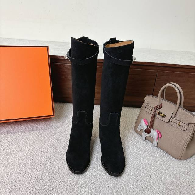 出厂价p Hermes 爱马仕 Jumping 长靴系列 时尚又百搭 经典战靴超级舒服 每个细节都做到极致 原版Swift小牛皮 麂皮 原版1:1独家私模纯钢K