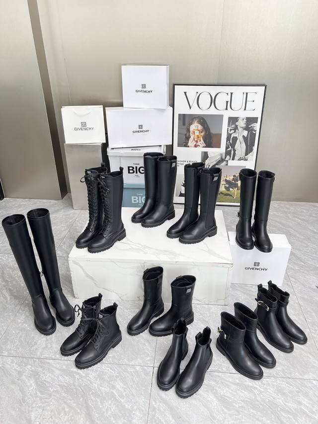 Givenchy2670新款纪梵希厚底时尚靴，时尚潮流，辣妹专属，简约而舒适，超级无敌帅气搭配，面料：进口牛皮，开边珠，内里：澳洲进口羊皮里，码数35-41，4