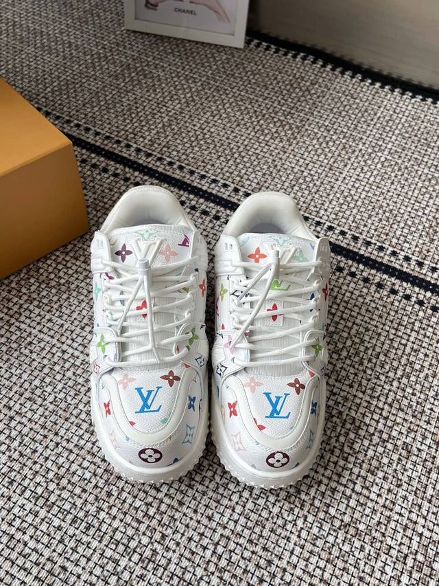 东莞代购级 Lv路易威登 驴牌 25 Trainer Maxi 胖丁系列 面包 厚底 滑板 休闲 运动鞋 原版购入开发 做货 可爱胖Trainer，来闭着眼睛买
