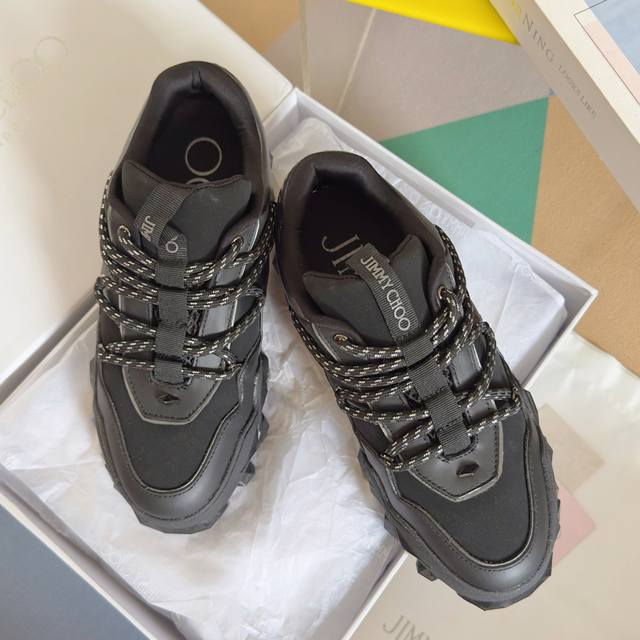 顶级版本：情侣款 皮面 Jimmy Choo 周仰杰 Diamond X Ii F系列 情侣款 水钻 厚底 休闲 运动鞋 老爹鞋 原版购入开发 做货 Diamo
