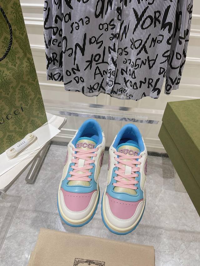 出厂 、代购版 Gucci 情侣款早春古驰G家 最新爆款Mac80 运动鞋 情侣款 休闲 复古 做旧 脏脏鞋 小脏鞋 小白鞋 原版购入开发 配送精美飞机盒包装