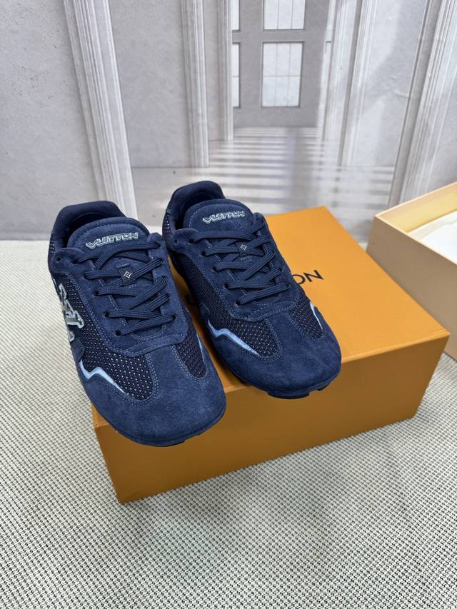 Slv路易威登春夏走秀款 代购品质 Trall休闲运动鞋，原版开发，市面上最高级版1：1复刻，绒面小牛皮与轻质网眼布，Eva+Lpu组合大底，外底Monogra