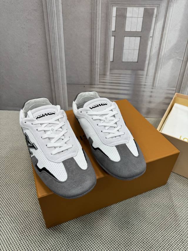 Slv路易威登春夏走秀款 代购品质 Trall休闲运动鞋，原版开发，市面上最高级版1：1复刻，绒面小牛皮与轻质网眼布，Eva+Lpu组合大底，外底Monogra