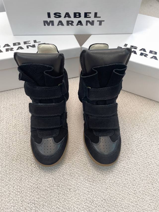 isabel Marant 伊莎贝尔经典款高帮鞋 Ins网红博主热推！一双简单又不失高级的靴子...原版1:1复刻隐线大底！脚感特别舒适 随意百搭！超级适合街拍