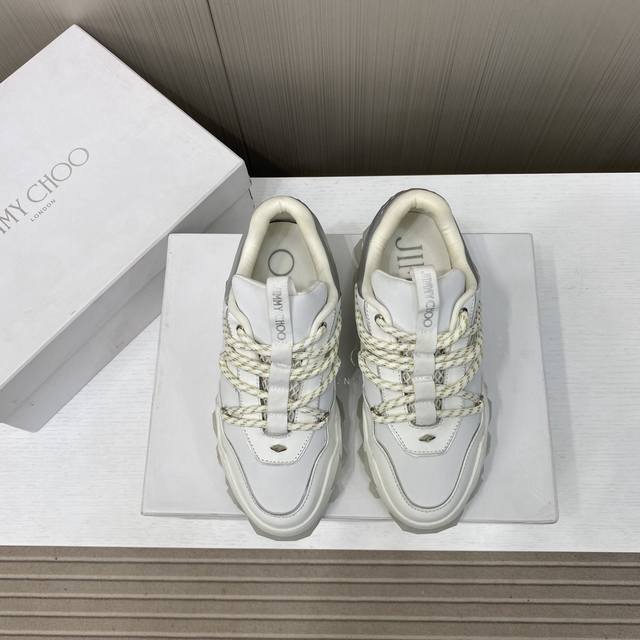 出厂价pp：皮面 钻面 Jimmy Choo 吉米周 2025春夏新款Diamond X Ii M 系列老爹鞋火爆上新，柔软皮革材质精心制作，立体廓形比例夸张，