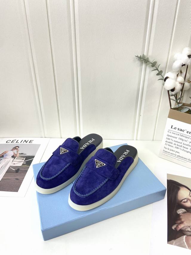 情侣款 工厂p批 男20 prada New新款乐福鞋 低调奢华懒人鞋，富人的不二选择！ 软胶底素有踩云感之称～舒适度百分百 细腻羊猄鞋面，柔和而有质感！高级感