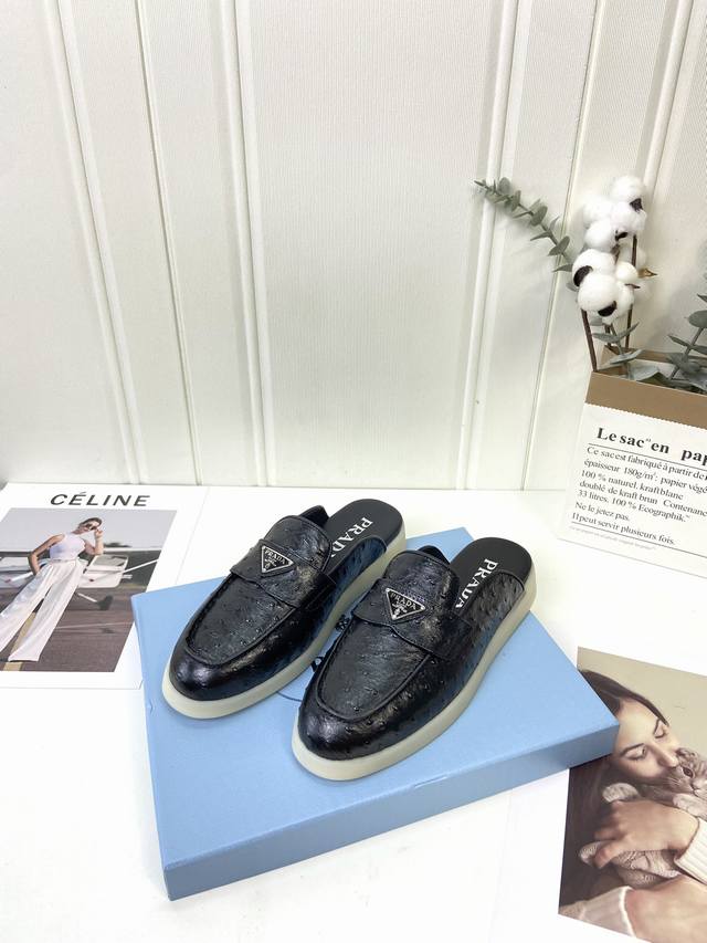 工厂p批 男码20 prada New新款乐福鞋 低调奢华懒人鞋，富人的不二选择！ 软胶底素有踩云感之称～舒适度百分百 细腻羊猄鞋面，柔和而有质感！高级感满满！