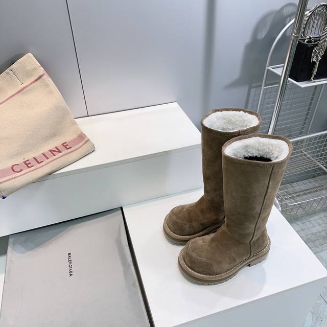 高品质出厂高 ！顶级品质Balenciaga巴黎世家25Ss秋冬新款雪地靴滑雪系列高靴松糕厚底保暖大头靴！ Skiwear最新款阿拉斯加雪地靴 正品Rmb25