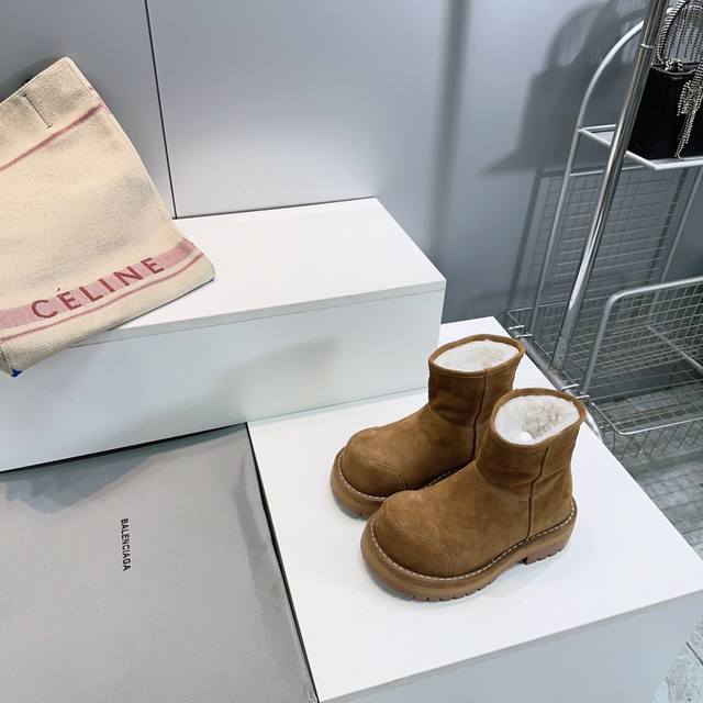 高品质出厂短 ！顶级品质Balenciaga巴黎世家25Ss秋冬新款雪地靴滑雪系列高靴松糕厚底保暖大头靴！ Skiwear最新款阿拉斯加雪地靴 正品Rmb255