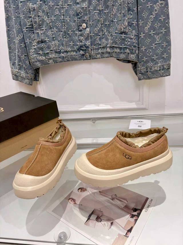 王一博同款 Ugg 冬季新款男女同款塔斯曼时尚单鞋Ugg秋冬上新毛毛鞋，雪地靴 男女同款 ~帅气的一脚蹬，懒人鞋，穿脱超方便 ~翻毛牛皮面料 ~鞋底是原版鞋底开