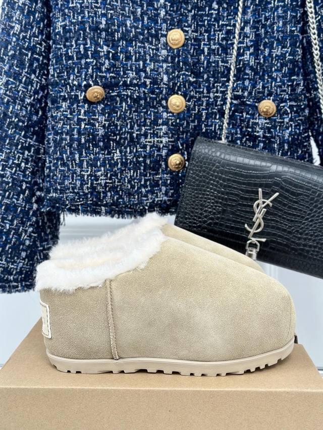厂价 Ugg 24Ss新品厚底马毛雪地靴 这无法抗拒的新时尚～今年的厚底系列真的是小个子的福音 轻便好穿，要温暖更要大长腿！显的腿超长，休闲又时髦，踩上去像掉进