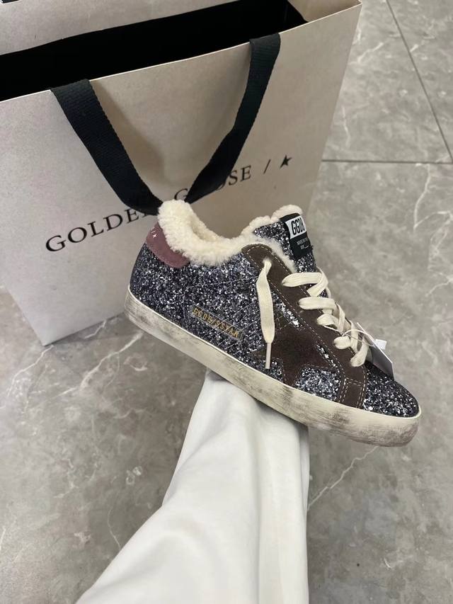 长期做货 顶级芯片高版本ggdb小脏鞋羊毛里情侣款黄金鹅星星羊羔毛毛毛鞋golden Gse Deluxe Brand Super Tar N双正品拆解打版#