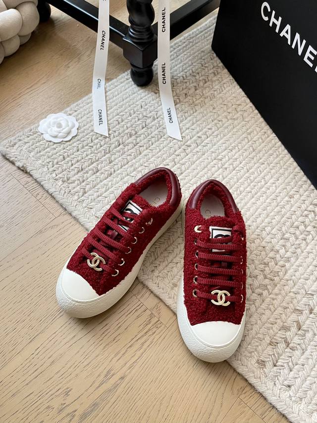 Chanel 24K 饼干大头鞋高低帮！ 顶级版本！对版尼龙毛织面料 原版一致耐磨发泡底 码数：35-41 定制不退不换