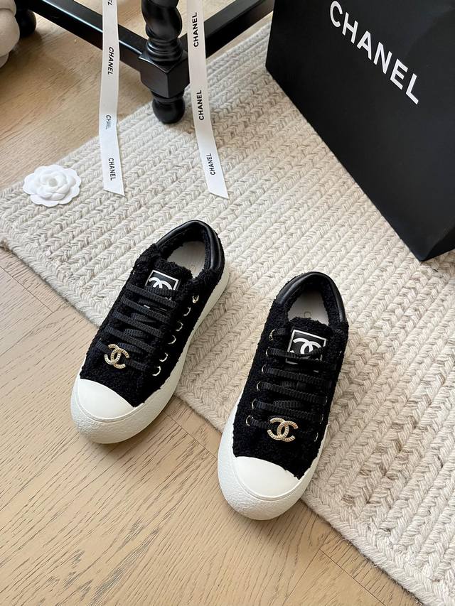 Chanel 24K 饼干大头鞋高低帮！ 顶级版本！对版尼龙毛织面料 原版一致耐磨发泡底 码数：35-41 定制不退不换