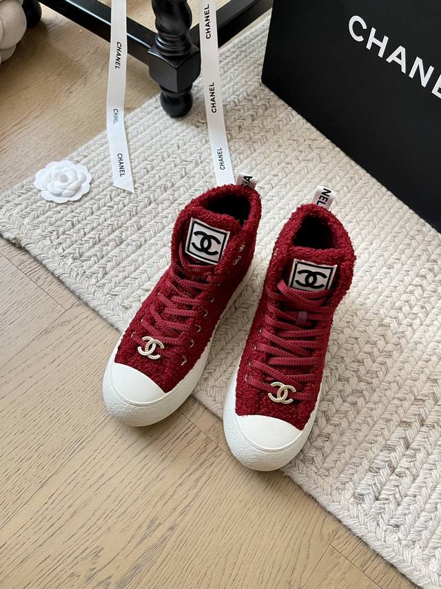 Chanel 24K 饼干大头鞋高低帮！ 顶级版本！对版尼龙毛织面料 原版一致耐磨发泡底 码数：35-41 定制不退不换
