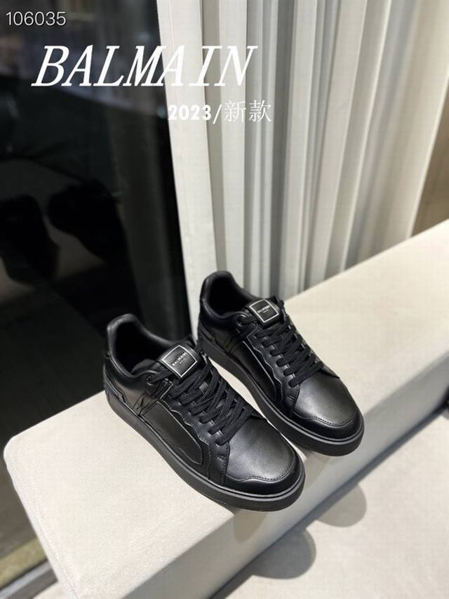 女款 男款 Balmain 巴尔曼 巴尔曼 最新 春夏 经典运动鞋 独家首发 香港、美国、巴黎各大时尚博主及明星同款。 男女同款休闲鞋 。 海外订购原版，1:1