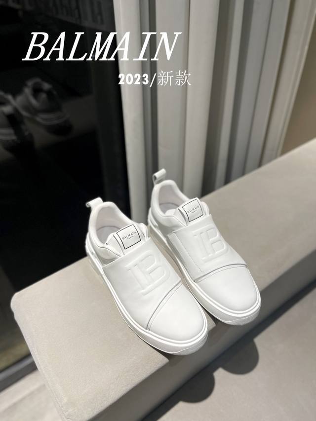 女款 男款 Balmain 巴尔曼 巴尔曼 最新 春夏 经典运动鞋 独家首发 香港、美国、巴黎各大时尚博主及明星同款。 男女同款休闲鞋 。 海外订购原版，1:1