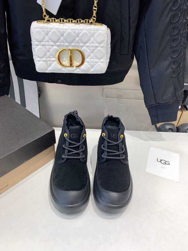 代购级 情侣款 Ugg Tasman Weather Hybrid一秒蹬雪地靴 王一博同款经典tasman鞋型之上加入大橘底机能撞色设计环保防水防雪材质兼具时髦