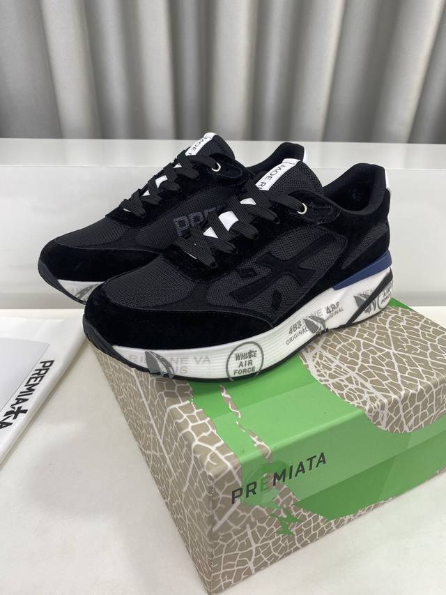 Premiata 普瑞米亚达 时尚、运动、休闲、慢跑、男鞋。 普瑞米亚达意大利名品百年历史，所有工艺全手工打造，米“字一样的logo简称米字鞋。完美的融合了传统
