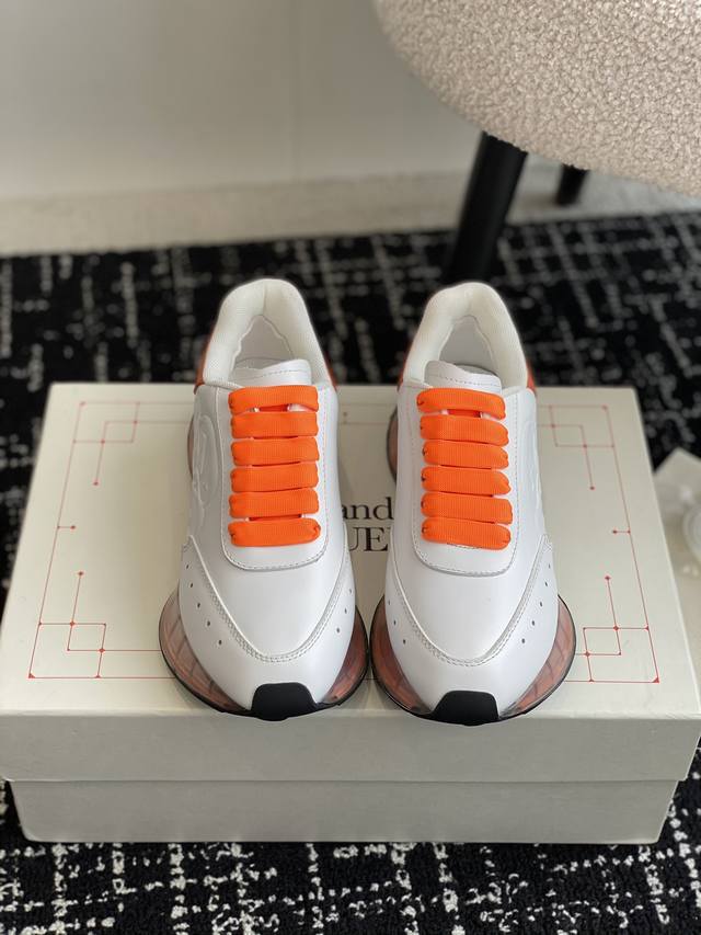 代购级 Alexander Mcqueen 亚历山大 麦昆 Sprint Runner系列情侣款 休闲 运动鞋 小白鞋 老爹鞋 原版购入开发 做货 Sprint