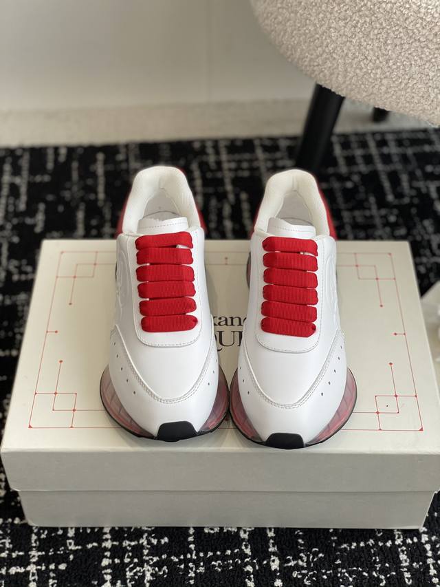代购级 Alexander Mcqueen 亚历山大 麦昆 Sprint Runner系列情侣款 休闲 运动鞋 小白鞋 老爹鞋 原版购入开发 做货 Sprint