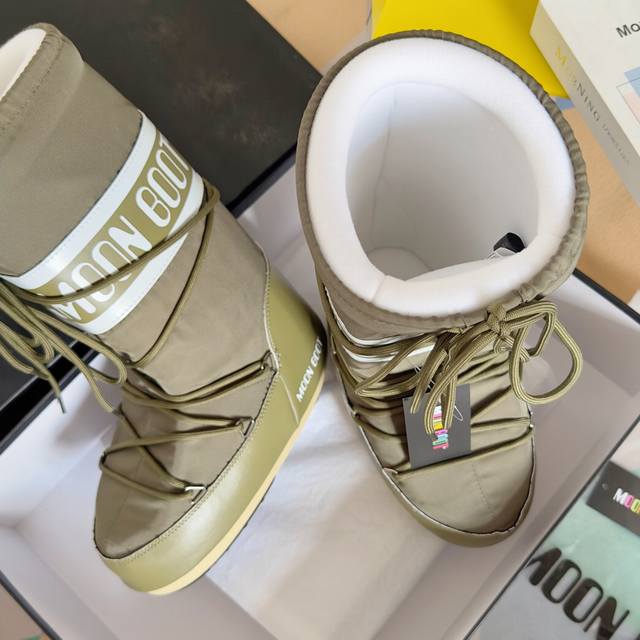 顶级版本：布款 Moon Boot 经典月亮靴 Icon Nylon尼龙高筒 户外 防水 雪地靴 棉靴 原版购入开发 做货 这款moon Boot 月亮靴ico