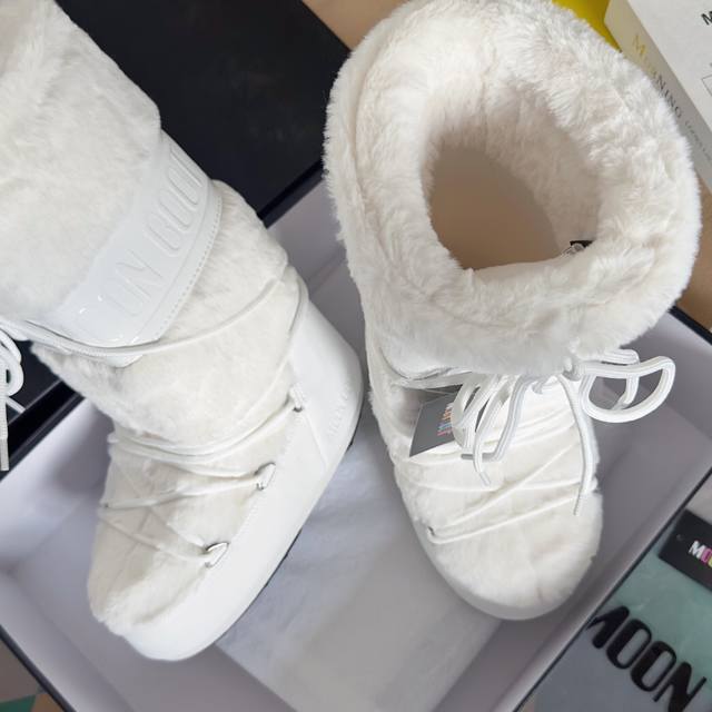 顶级版本：毛款 Moon Boot 经典月亮靴 Icon Nylon尼龙高筒 户外 防水 雪地靴 棉靴 原版购入开发 做货 这款moon Boot 月亮靴ico