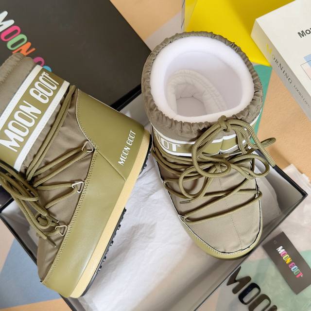 顶级版本：布款 Moon Boot 经典月亮靴 Icon Nylon尼龙短筒 户外 防水 雪地靴 棉靴 短靴 原版购入开发 做货 这款moon Boot 月亮靴