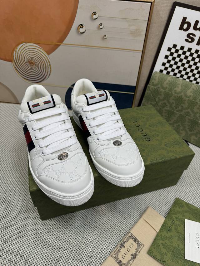 Gucci 代购版本 Nfc带扫码芯片 Gg系列做旧小脏鞋-年爆款来袭！ 十转九卖必上款 新色加推-市场终极版本！ 购原版开发 .面料 材质 大底 细节任意对比