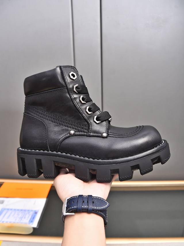 L家 情侣款,Size:35-44 .45.46定做 顶级版本 新款 代购品质lv～驴牌 路易威登秋冬checker系列 厚底 短靴 马丁靴 及踝 情侣款靴 L