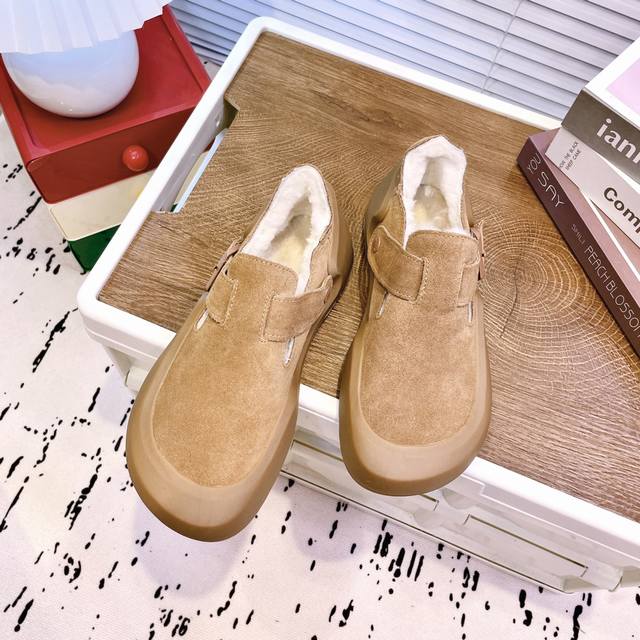 工厂价： 勃肯羊毛鞋雪地靴 Birkenstockarizona&Boston系列 冬季推荐好物birkenstock 冬天超级好穿保暖的毛毛全包头勃肯鞋 里面