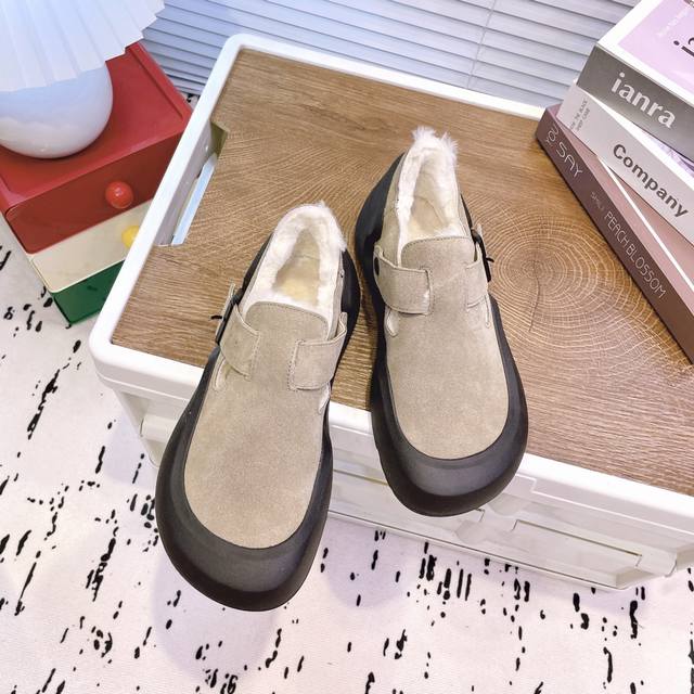 工厂价： 勃肯羊毛鞋雪地靴 Birkenstockarizona&Boston系列 冬季推荐好物birkenstock 冬天超级好穿保暖的毛毛全包头勃肯鞋 里面