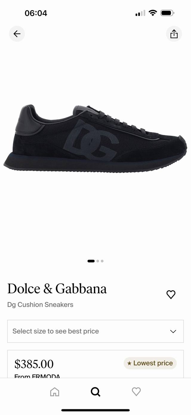 dolce&Gabbana Dg Cushion 拼接材质高端男士运动休闲鞋｜全新 Cushion 运动鞋采用双色绒面革鞋面｜加以侧面网布对比感印花 Dg 交叉