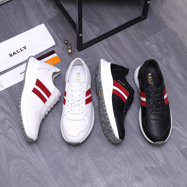商品商标：Bally 巴莉 休闲鞋 正码码数: 39-44 商品材料：精选优质牛皮鞋面 牛皮内里 橡胶大底