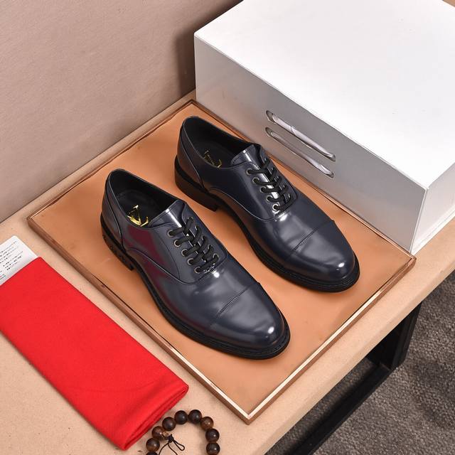 出厂价 水染牛里 半真皮大底 全套包装 Louis Vuitton* 高端 路易威登 22年专柜最新款 正装商务皮鞋原版最高品质！进口意大利小牛皮面料牛皮内里