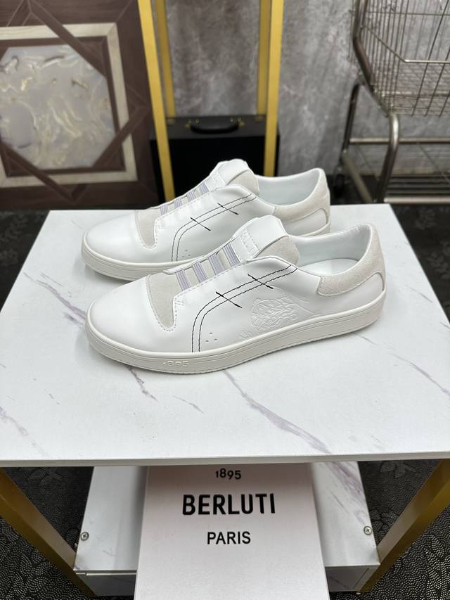 Berluti布鲁提 高端精品男士运动鞋，意大利进口擦色手绘皮胚，古法手工染色工艺，内里顶级牛皮，进口私模大底，线条简约，经典百搭！ Size：38-46 45