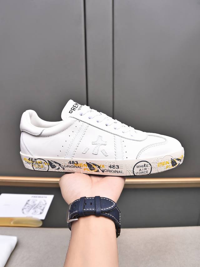 情侣款 Premiata 普瑞米亚达 时尚、运动、休闲、慢跑、 普瑞米亚达意大利名品百年历史，所有工艺全手工打造，米“字一样的logo简称米字鞋。完美的融合了传