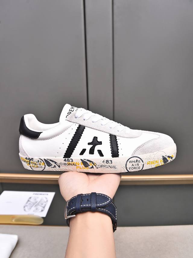 情侣款 Premiata 普瑞米亚达 时尚、运动、休闲、慢跑、 普瑞米亚达意大利名品百年历史，所有工艺全手工打造，米“字一样的logo简称米字鞋。完美的融合了传