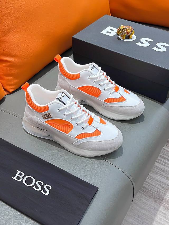 商品名称：Boss 波士 正规码数: 38-44 休闲鞋 商品材料：精选 牛皮鞋面，舒适羊皮内里 ；原厂大底。