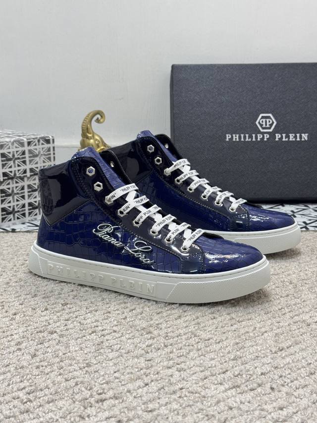 出厂价 实价 Philipp Plein-菲利普普来因c 普来因高帮男鞋要好货的看过来，专柜啥样我啥样，从皮料到细节，堪称精品！请用心感受德国纯手工制造的品质！