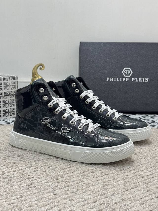 出厂价 实价 Philipp Plein-菲利普普来因c 普来因高帮男鞋要好货的看过来，专柜啥样我啥样，从皮料到细节，堪称精品！请用心感受德国纯手工制造的品质！