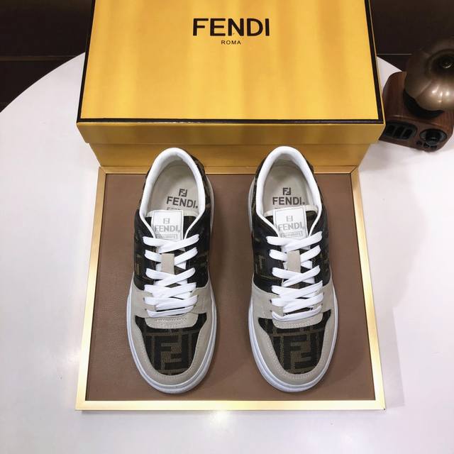 工厂 Fendi芬迪最新情侣款 众多明星同款 Fd Match 原版一比一复刻 设计师kim Jones打造的首款运动鞋fendi Match 和驴牌的trai