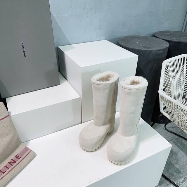 高品质出厂长 ！顶级品质情侣款！Balenciaga巴黎世家24Ss秋冬新款雪地靴滑雪系列高靴松糕厚底保暖大头靴！ Skiwear最新款阿拉斯加雪地靴 正品rm