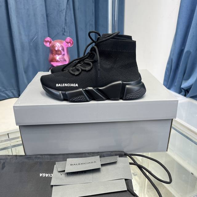 高版本 Balenciaga巴黎世家经典袜子鞋 复古休闲运动鞋 原版一比一做法、鞋面高密度飞织 独家组合大底、正品全套包装、码数：35-45