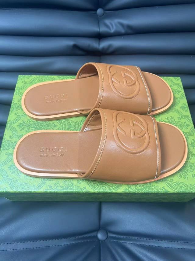 G家 Size:38-45Gucc 古奇 原单品质2024Gucci 古奇 夏季新款 双g 老花 夹脚 一字拖 交叉凉鞋 厚底 拖鞋 沙滩鞋原版购入开发 做货