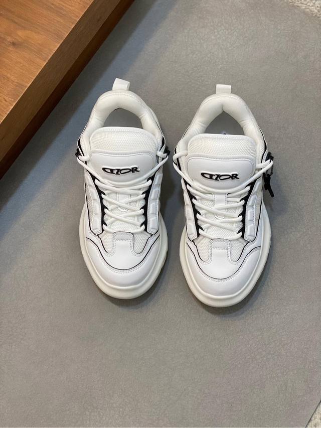 Dior迪奥 码数：男39-45 45订做Dior迪奥 2024秋冬新品 专柜最新爆款chrono系列厚底网面拼色跑鞋老爹鞋休闲运动鞋系列原版购入开发做货这di
