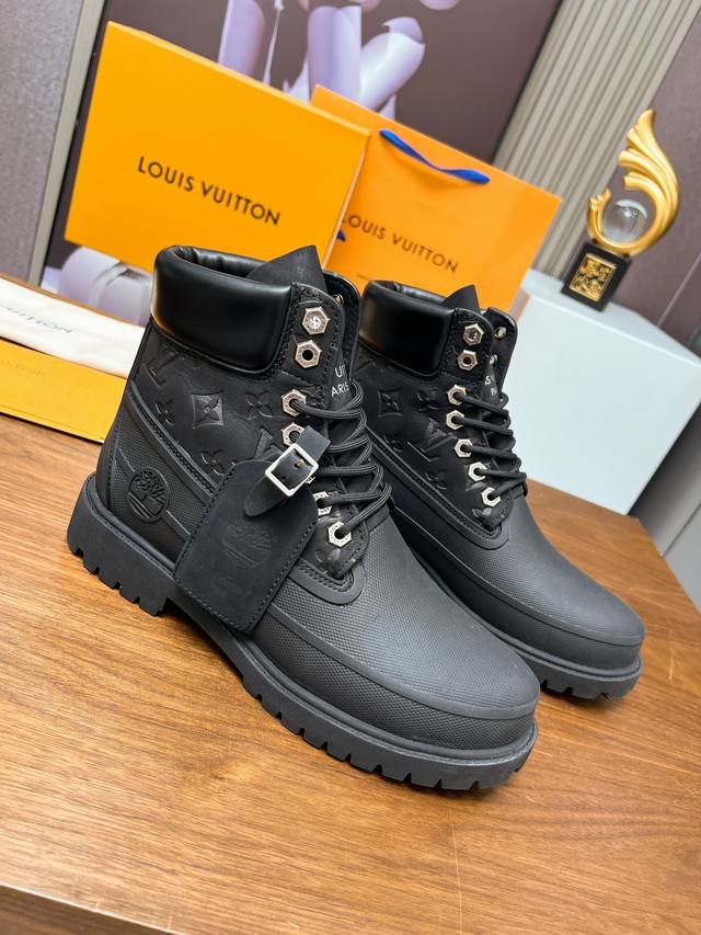 男码40--45 男46定做码 ，出厂价新款上线lv X Timberland Lv联名添柏岚 顶奢流量品牌与时代经典的结合之作 巴黎时装首秀#代购专供品质 高