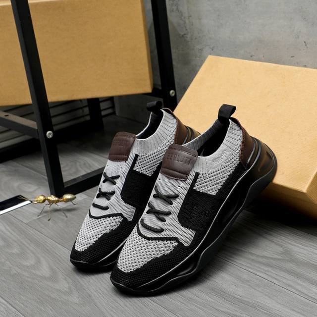 商品商标：Berluti 伯鲁提 休闲鞋正码码数: 38-46商品材料：精选原版针织鞋面 牛皮鞋垫 原版大底